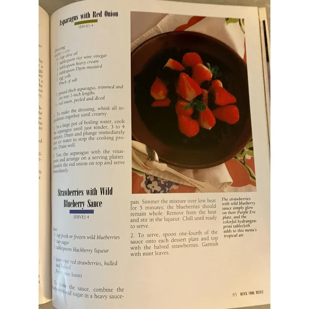 Martha Stewart's Quick Cook Menus cookbook - 1988